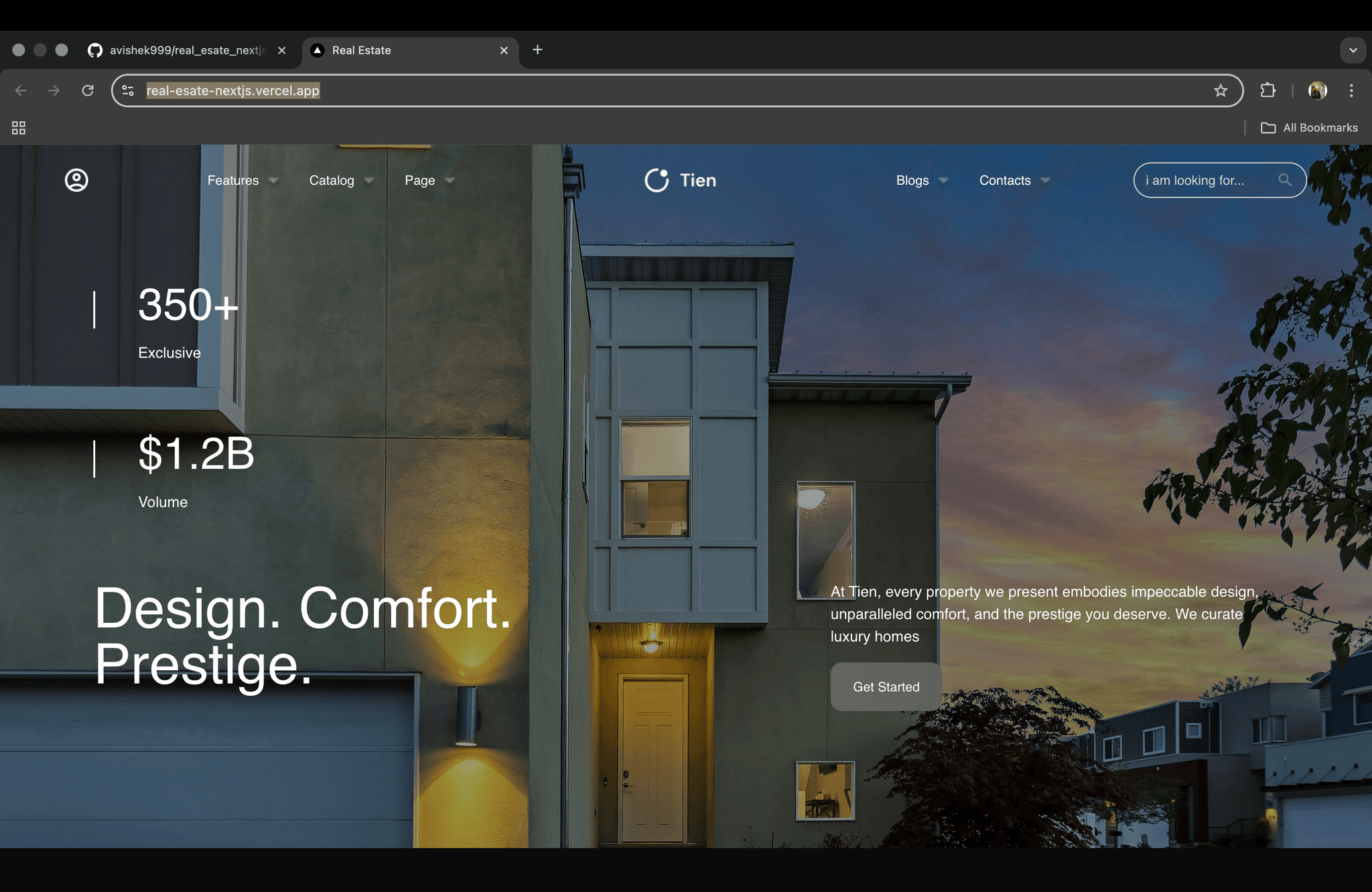 Modern Real Estate Landing Page